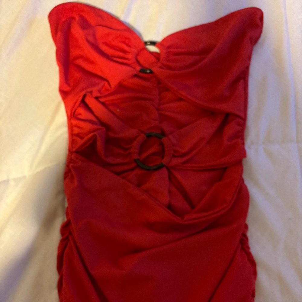 Strapless bodycon dress